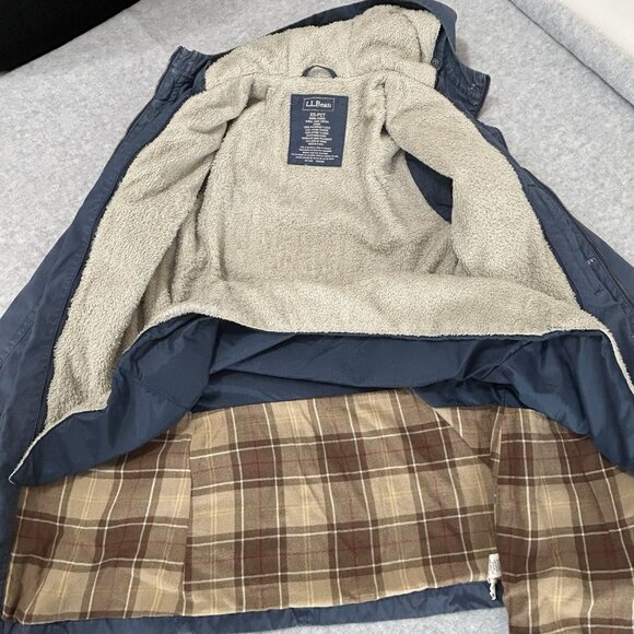 L.L. BEAN Women’s XS Petite Blue Coat Hooded Thinsulate Removable Fleece Lining - Picture 10 of 13
